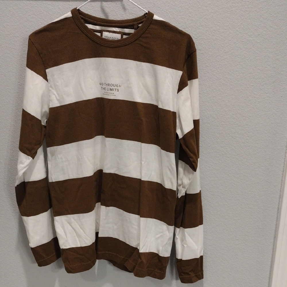 Denim & Flower Brown Striped Shirt